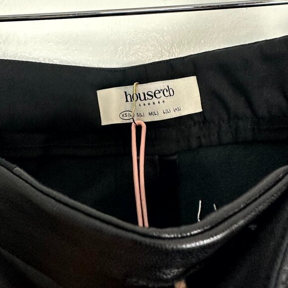 HOUSE OF CB Omaira Vegan Leather Trousers in Black Size X-Small (Longer) - Picture 8 of 16